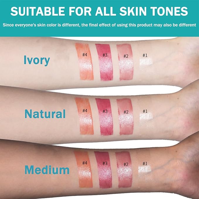 Lip Tint Hydrating, Moisturizing Lip Oil Balm, Long Lasting Waterproof Lip Gloss Non-Stick Cup Lipstick Set, Natural Ingredients Strong Moisturizing Lipstick (Muted Rose)
