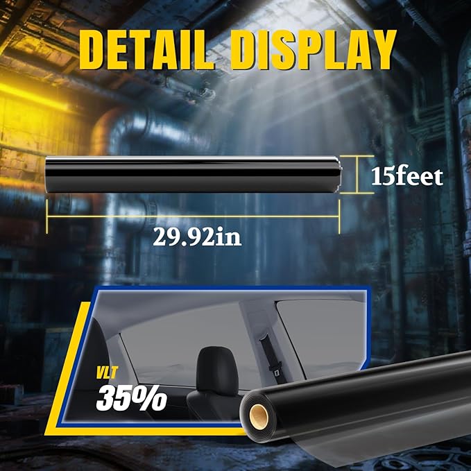 ARANA Ceramic Window Tint Car 35% Percent, Automotive 35% Window Tints Professional Privacy Film for Car Trucks, 99% Heat Sun Control UV Blocking Anti Glare & Scratch 30" X15FT