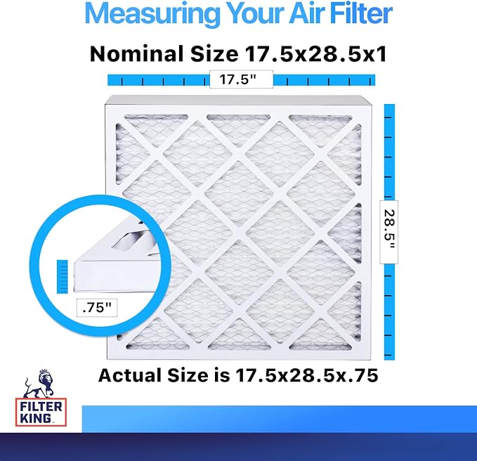 Filter King 17.5x28.5x1 Air Filter | 4-PACK | MERV 8 HVAC Pleated A/C Furnace - Image 2