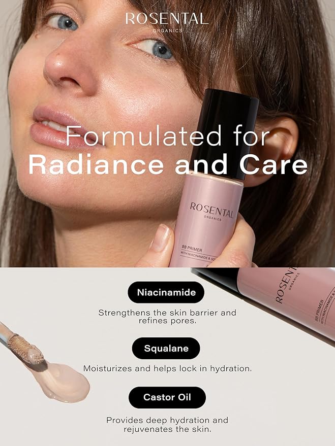 Organics BB Primer | with Niacinamide & Squalane – Pore-Refining, Illuminating, Hydrating Primer for a Fresh Glow Look and Smooth Texture, 25 ml