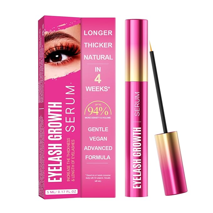 Eyelash Growth Serum Volumizing Lash Serum For Eyelash Growth Longer & Thicker Lash Enhancing serum With Natural Formula Vegan & Gentle (5 mL)