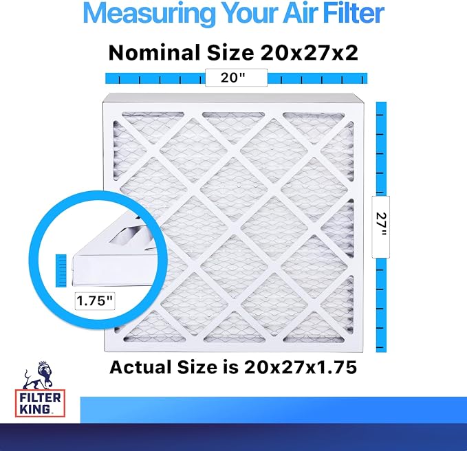 Filter King 20x27x2 Air Filter | 12-PACK | MERV 8 HVAC Pleated A/C Furnace - Image 2