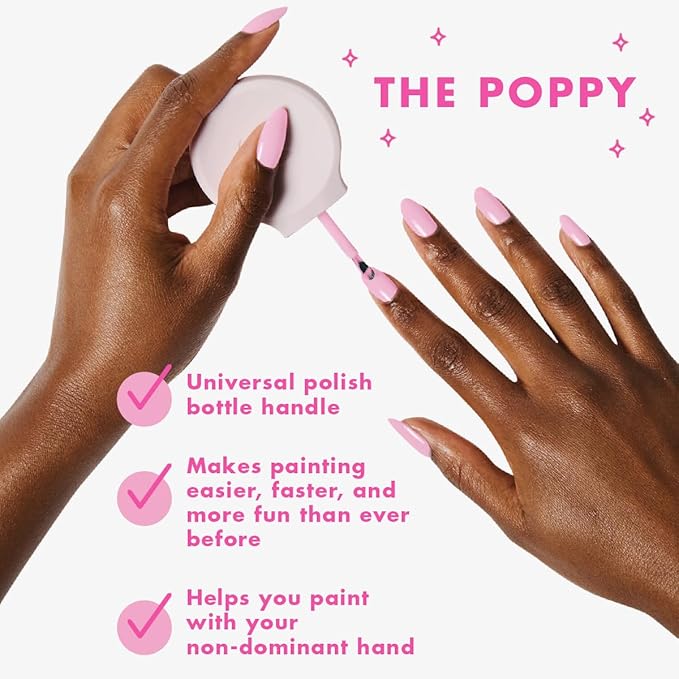 Olive & June Best Sellers Nail Polish Set | Includes 3 Long Lasting Shades (Cockatoo, Pink Sands, Hibiscus) + Super Glossy Top Coat | Vegan, Cruelty-Free | Salon-Quality Results at Home