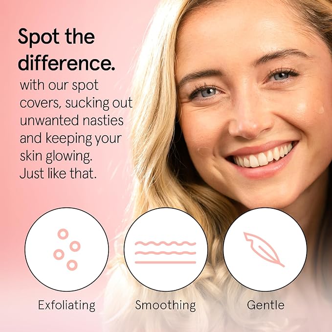 grace & stella Award Winning Pore Strip Pimple Patches for Face - Hydrocolloid Acne Patches for Shrinking Zits, Whiteheads - Spot Stickers - Dermatologist-Tested, Vegan (Invisible, 72 Count)