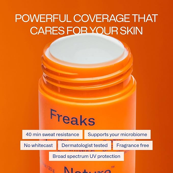Freaks of Nature Peak Performance Sun Stick SPF 50 | 100% Mineral Sunscreen | Lightweight, 40-Min Water-Resistant | Plant-Based, Eco-Friendly, Reef-Safe, Cruelty-Free | All Skin Types | 0.70 oz
