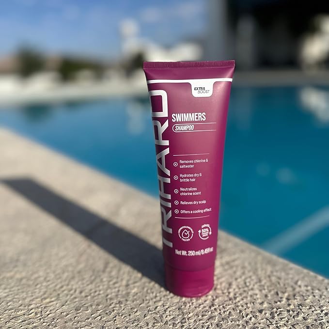TRIHARD Chlorine Removal Swim Shampoo, Cleanse and Hydrate Hair from Pool and Ocean, Post Swim Chlorine and Hard Water Hair Protection (Pack of 2)