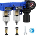 1/4" NPT Compressed air Dryer, Air Pressure Regulator Filter Combo, Air by ATINY