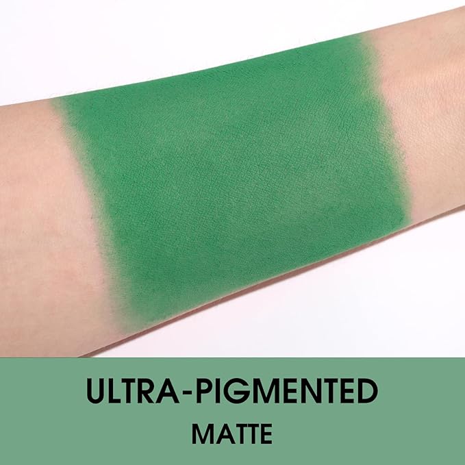 UCANBE Green Single Eyeshadow Palette, Highly Pigmented Matte Eye Shadow Powder, Professional Long-Lasting Waterproof Makeup Palette