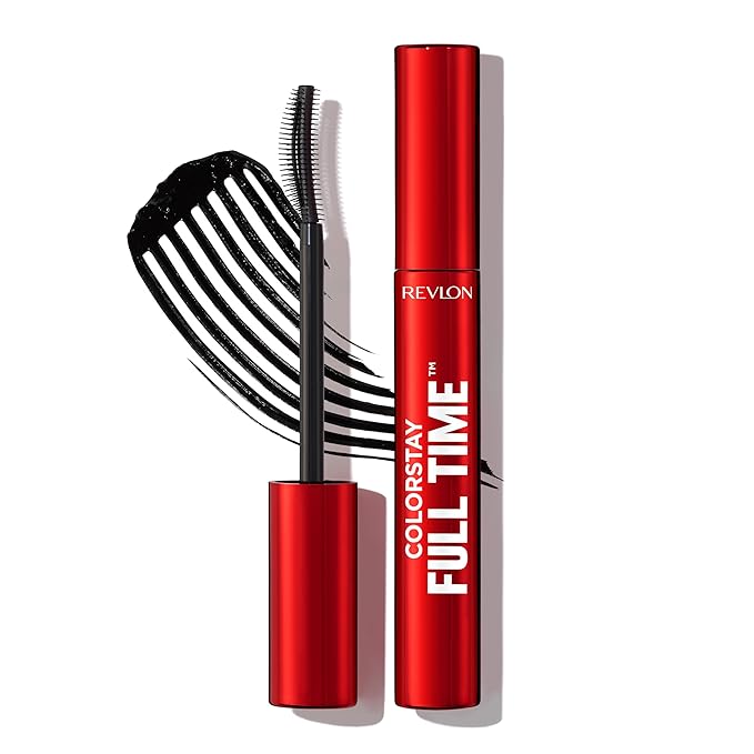 Revlon ColorStay Full Time Volumizing Mascara, 24 Hour Wear, Smudge-Proof, Non-Clumping, Flake-Free, Stocking Stuffer for Her, 401 Blackest Black