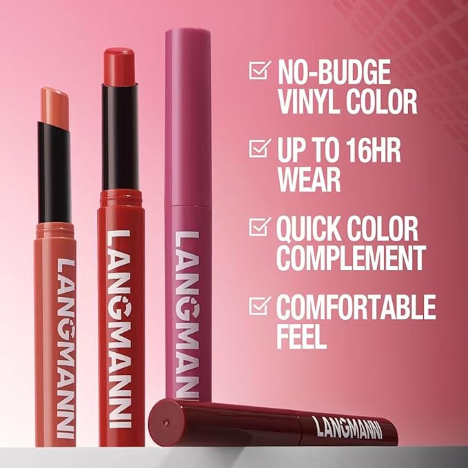 Red Lipstick For Women Matte Highly Pigmented Lip stick Hypoallergenic Waterproof Long Lasting Lipsticks Quick Makeup Lightweight Portable # 10