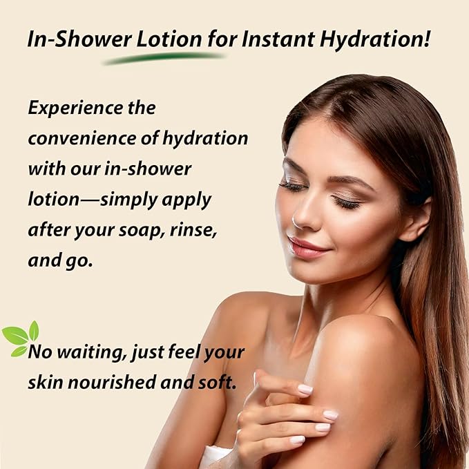 Natural Splash – Shower Body Cream – Natural Coconut Oil with Shea Butter, Collagen, Vitamin E and Aloe Vera - Moisturizing, Nourishing, and Soothing Skin Care.