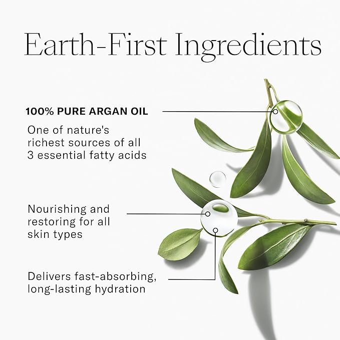 Josie Maran Pure Argan Milk - Anti Aging Face Serum with Argan Oil for Long-Lasting Hydration and a Fresh, Radiant Glow - Suitable for Dry, Sensitive Skin (1 Fl Oz)
