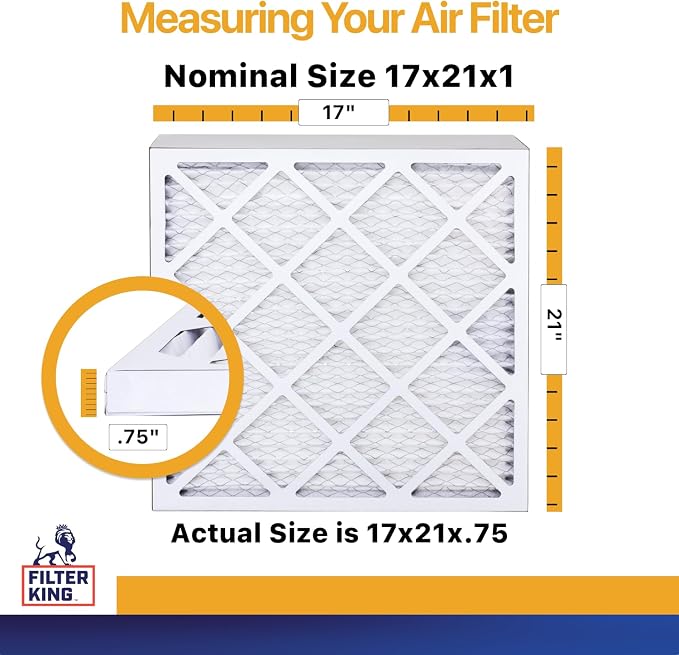 Filter King 17x21x1 Air Filter | 4-PACK | MERV 13 HVAC Pleated A/C Furnace - Image 2