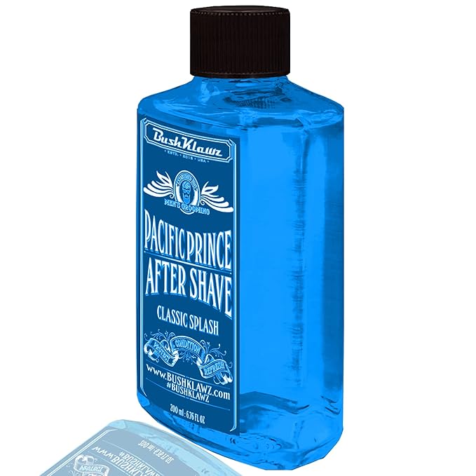 BushKlawz Classic Refreshing Cooling Soothing Barbershop After Shave Lotion Balm Toner Splash Pacific Prince Satisfy all Types of Viking Cannon Black Prime AfterShave Tonic Cologne