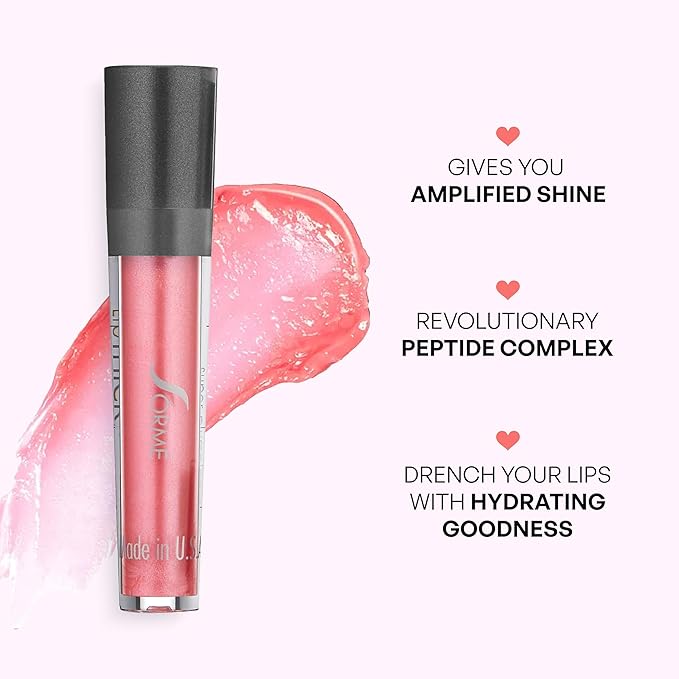 Sorme Lip Thick Plumping Gloss - Hydrating Lip Plumper with Peptides, Aloe & Vitamins - Non-Sticky, High-Shine Lip Gloss for Fuller-Looking Lips - Paraben-Free, Cruelty-Free - 3.1 ml