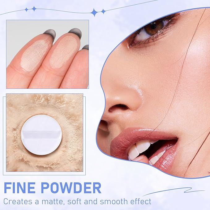 Maycheer Face Powder, Maycheer Setting Powder, Lasting Waterproof Pressed powder Compact, Oil Absorbing Pressed Powders Compact for Face,Lightweight,Residue-Free(02 NATURAL BEIGE)