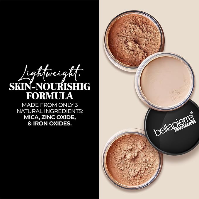 Bellapierre Mineral Foundation SPF 15 – Loose Powder Foundation, Full Coverage Mineral Makeup with Matte Finish – Vegan, Cruelty Free, Hypoallergenic, Oil & Talc Free – 0.32 oz - Ultra