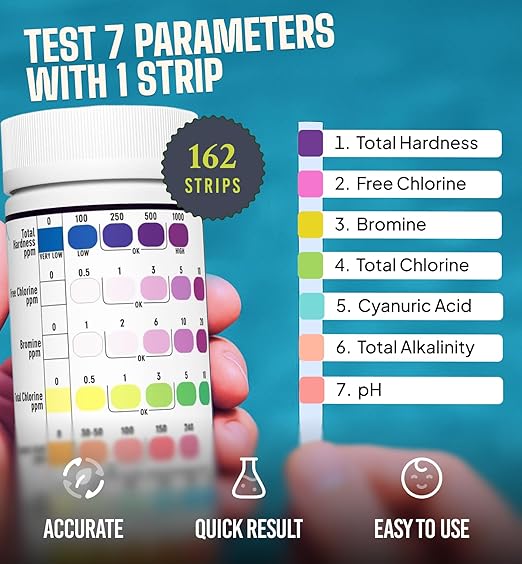 162 Pcs 7-Way Hot Tub, Spa & Pool Test Strips - Image 2