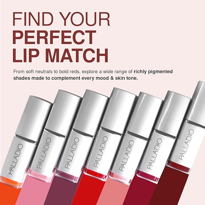 Palladio Herbal Lipstick, Rich Pigmented and Creamy, Infused with Aloe Vera, Chamomile & Ginseng, Prevents Lips from Drying, Combats Fine Lines, Long Lasting Lipstick, Silver Rose