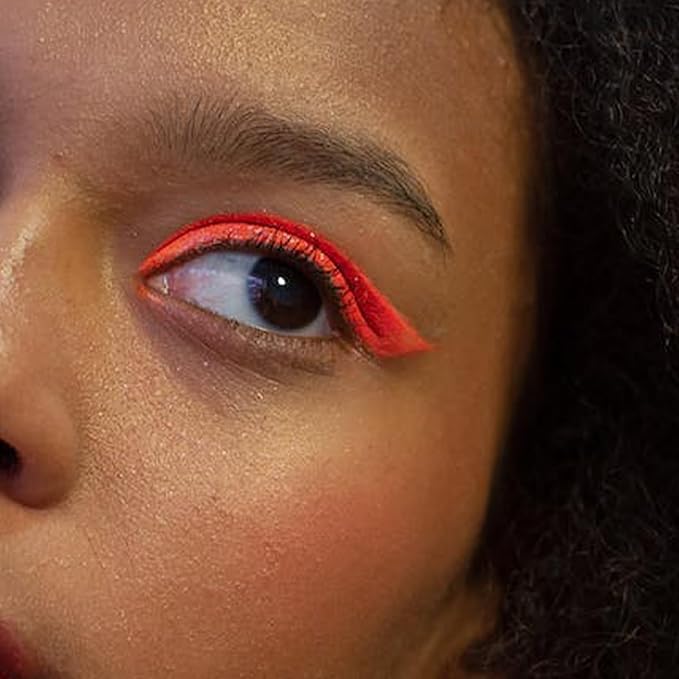 Liquid Eyeliner, Ultra Fine Orange Eyeliner, Long Lasting Colorful Eye Liner Pen with Felt Tip, High Pigment,Water Removable, Party Makeup Body Art Use (Tangerine Burst)