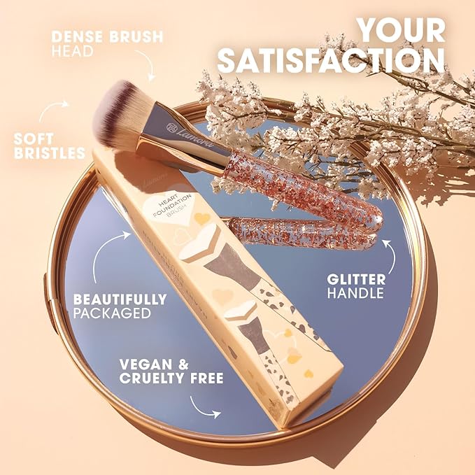 Blending Liquid Makeup Foundation Brush - Kabuki Contour Brush, Face Stippling Brush With Pro Quality Synthetic Dense Bristles For Buffing Mineral Cream, Powder, Blush