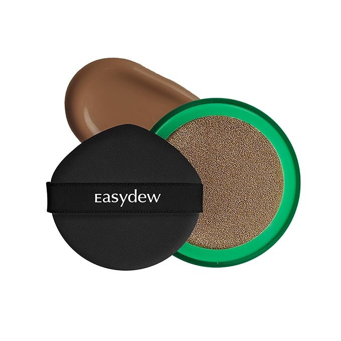Easydew Mela B Toning Ampoule Cushion Refill - 2-in-1 Korean Skin Care & Face Beauty Makeup - Age-Defying Full Coverage Cushion Foundation with Niacinamide & Hyaluron-Vital C 0.45 oz (#41 Chestnut)
