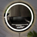 Illuminated Bathroom Mirror 800 x 800 MM Round LED Wall Mounted Vanity Mirror by Unknown