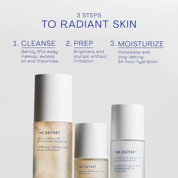 The Outset Gentle Micellar Antioxidant Cleanser - Gel Face Wash + Makeup Remover - Hydrating and Brightening - Fragrance Free for Sensitive Skin - Clean, Vegan, Gluten Free, All Skin Types - 5 fl oz