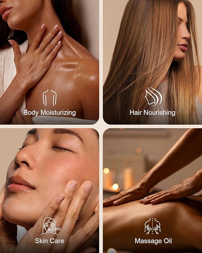Fractionated Coconut Oil for Skin 16 Oz, 100% Pure & Natural Liquid Coconut Oil, Moisturizer for Hair, Face, Body, Carrier Oil for Essential Oils Mixing, Massage, Hexane Free, Unscented