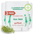 Stinkbug Naturals Organic Aluminum Free Travel Size Deodorant Stick with Tea Tree, Coconut Oil, Paraben Free, Sensitive Skin Deodorant, 0.75 Ounce Pack of 3
