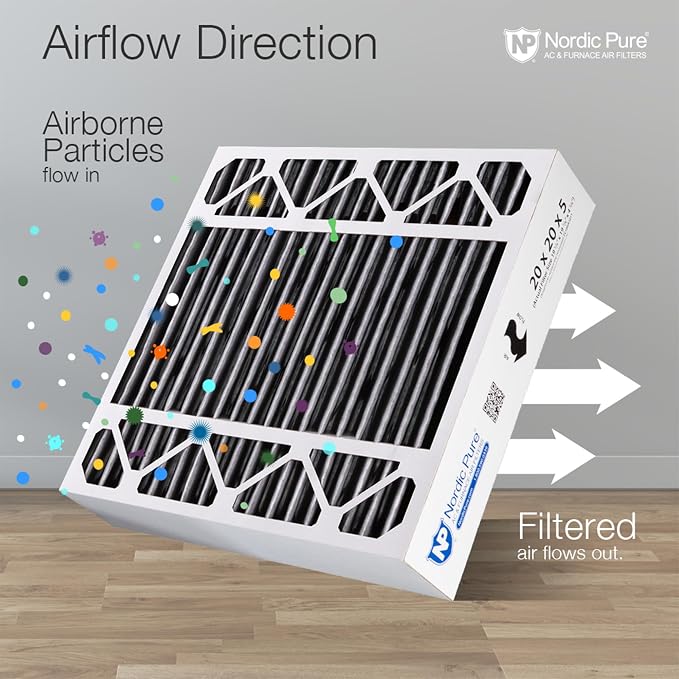 Nordic Pure 20x20x5 Honeywell Replacement Furnace Filters MERV 8 Plus Carbon 2 - Image 8