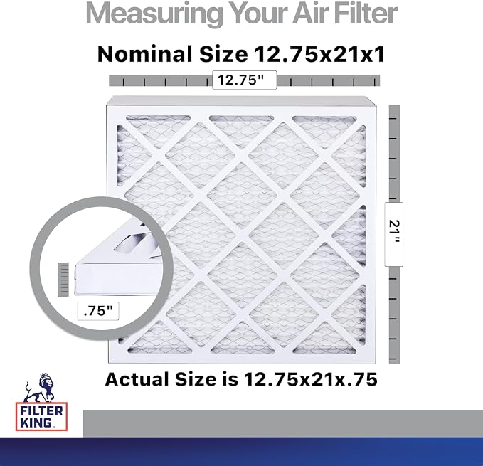 Filter King 12.75x21x1 Air Filter | 4-PACK | Carbon MERV 8 HVAC Pleated A/C - Image 2