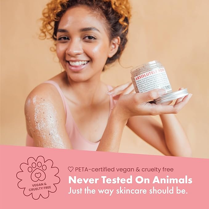 Rose Petal Scrub Foot & Body Exfoliator Infused with Vitamin E and Rose Natural Exfoliating Sugar Body Scrub for Toning Cellulite Skin Care by Handmade Heroes Body Skincare Stocking Stuffers