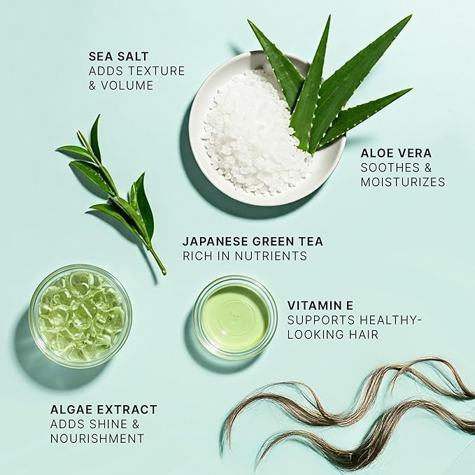 Beauty by Earth Sea Salt Spray for Textured Beach Waves & Volume - USA Made with Organic Ingredients, Texturing and Volumizing Spray for Fine Hair for Men & Women