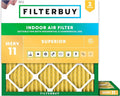 Filterbuy 25x25x1 Air Filter MERV 11 Superior Pet & Allergy Defense, by Filterbuy