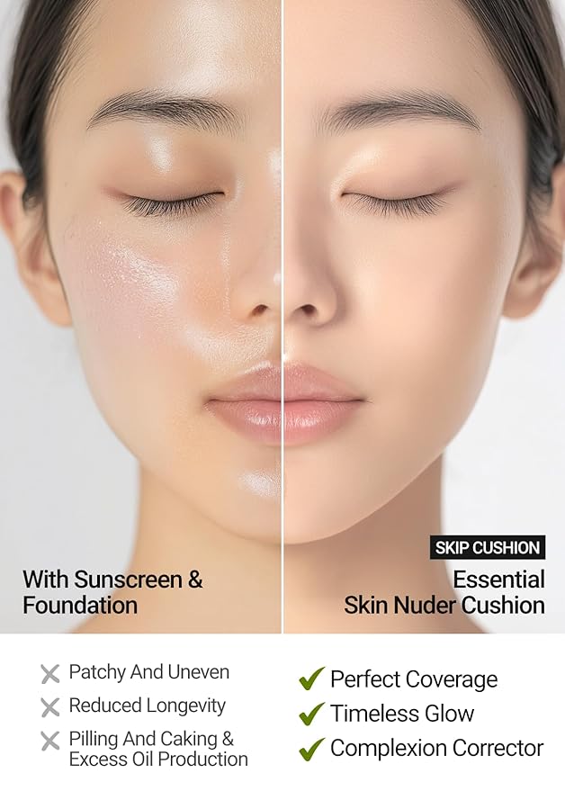 JUNG SAEM MOOL [ SPF ] Essential Skin Nuder Cushion (19 Light) | Refill Included (0.98 Fl Oz) | SPF50 Broad Spectrum | Natural Finish | Makeup Artist Brand