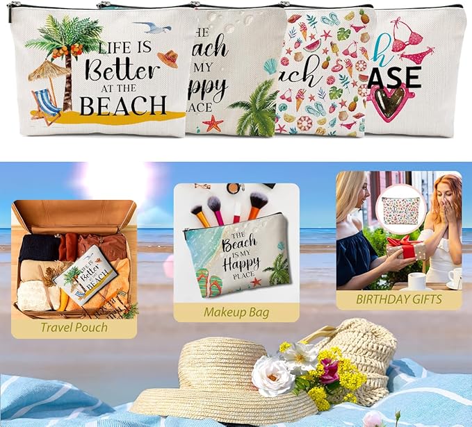 1 Pcs 3 Pcs 4 Pcs Makeup Bag, Girls Trip Gifts Favors Girls Weekend Gifts, Friendship Gifts for Women Bestie Bride