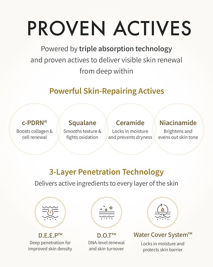 REJURAN® Dual Effect Ampoule, DOT DUAL c-PDRN® - Salmon DNA Face Serum for Deep Rejuvenation, Wrinkle Care, Firming, Skin Elasticity with Visible Anti-Aging Results. Korean Skincare (1.01 fl oz)