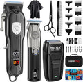 HIENA PRO Hair Clippers for Men Professional Cordless Hair Clippers Electric Beard Trimmer and Foil Shaver Set Home Hair Cutting Kit Type-C Rechargeable for Barber Clippers with LED Display