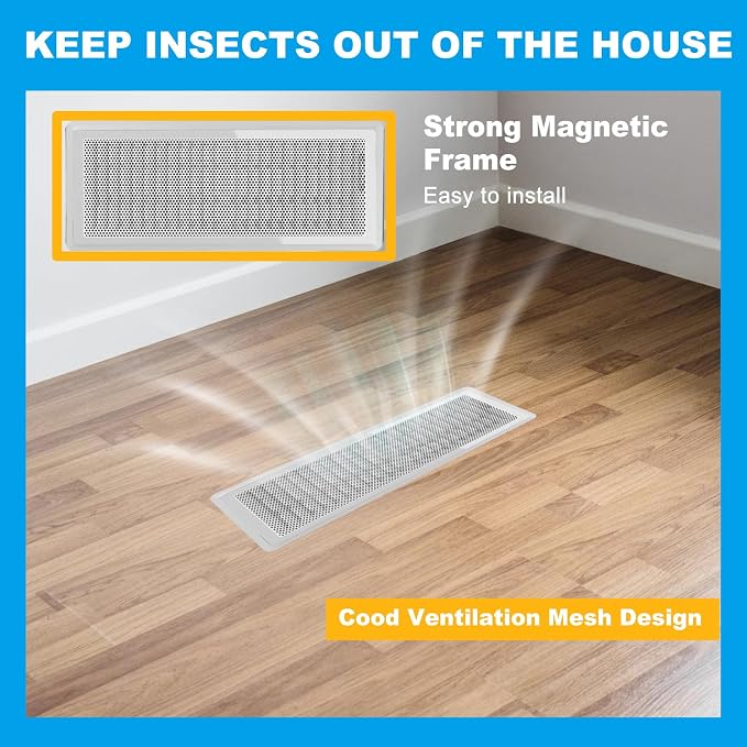 6-Pack White Magnetic Vent Covers 5.5x12 Inch - Image 5