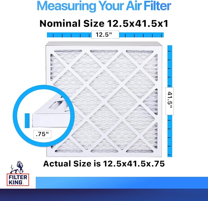 Filter King 12.5x41.5x1 Air Filter | 4-PACK | MERV 8 HVAC Pleated A/C Furnace - Image 2