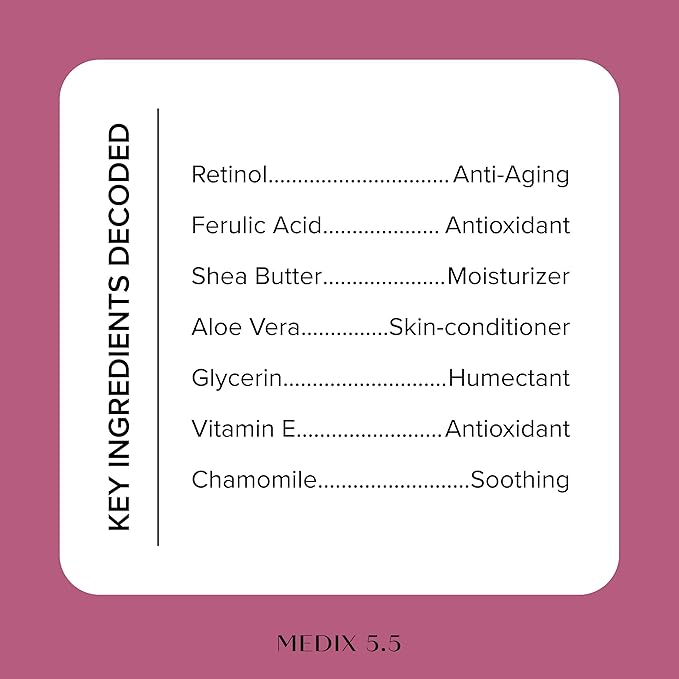 Medix 5.5 Retinol Body Lotion + Hyaluronic Acid Cream, Moisturizer Body & Face Lotion Set | Hydrating + Firming Lotion For Stretch Marks, Wrinkles, & Crepey Skin | Skin Care Products, 2pc Set
