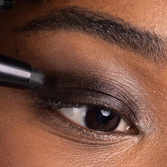 Palladio Waterproof Eyeshadow Stick with Blending Sponge, Long Lasting & Effortless Application, Smudge Free & Crease Proof Formula, Matte & Shimmer Shades, Buildable Eye Shadow (Matte Black)