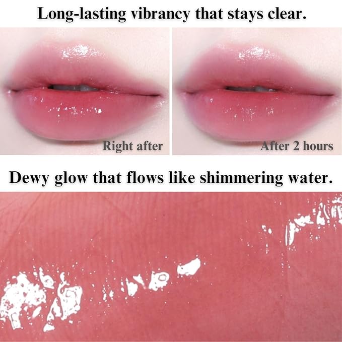 BBIA Glow Tint – Lip Plumping Volumizing Glossy & Glowy Lip Stain Naturally Moisturizing Comfortable Texture Lightweight Long-Lasting Vivid Color Non-Sticky Korean Makeup (21 BLOOM, Pack of 1)