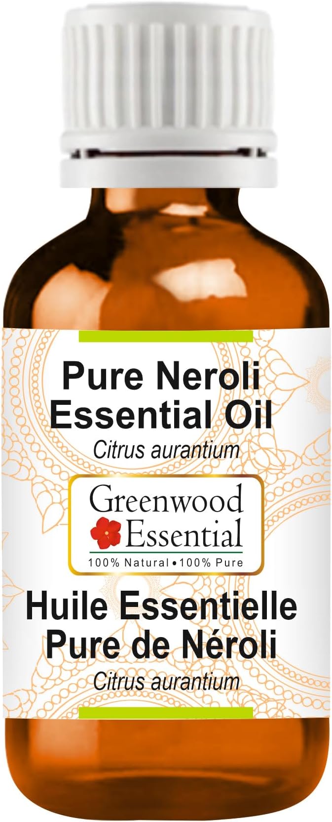 Greenwood Essential Pure Neroli Essential Oil (Citrus aurantium) Steam Distilled 50ml (1.69 oz)