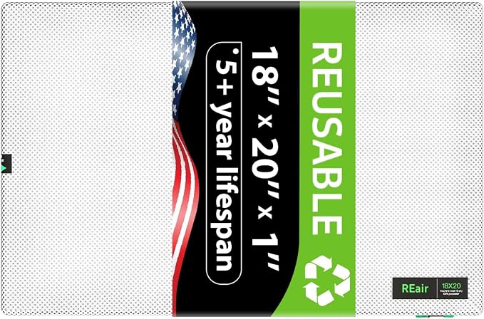Reair 18x20x1 Extra Replacement Filter without Frame, Washable and Reusable Air by Reair