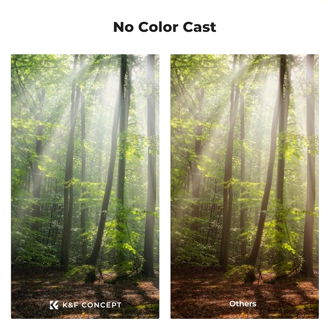 K&F CONCEPT 52mm Black Diffusion 1/4 & 1/8 Lens Filter Kit, Mist Cinematic - Image 5