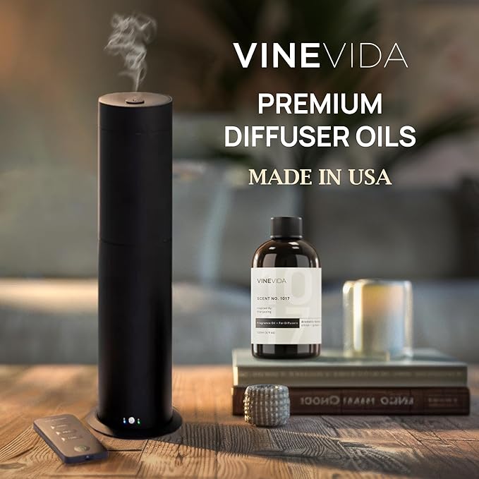 VINEVIDA Mahogany Teakwood Fragrance Oil for Cold Air Diffusers - 4 Fl Oz - Essential Oils for Diffuser Oil Refill & Air Freshener Room Spray
