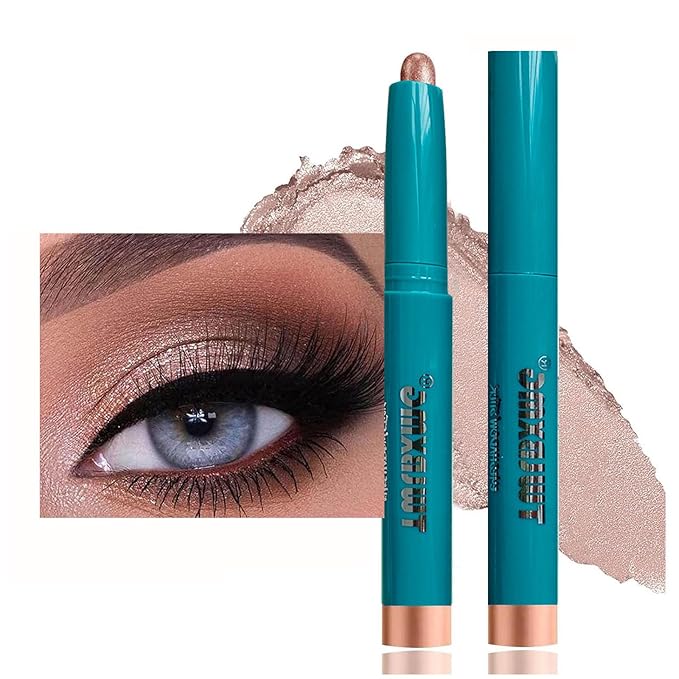 Eyeshadow Stick Eye Shadow Brightener Stick Eyeliner Pencil Cream Shimmer Glitter Smooth Eyeshadow Stick Pencil Nude Korea Primer Highlighter Natural Waterproof Long Lasting Rose Gold Shimmer # 03