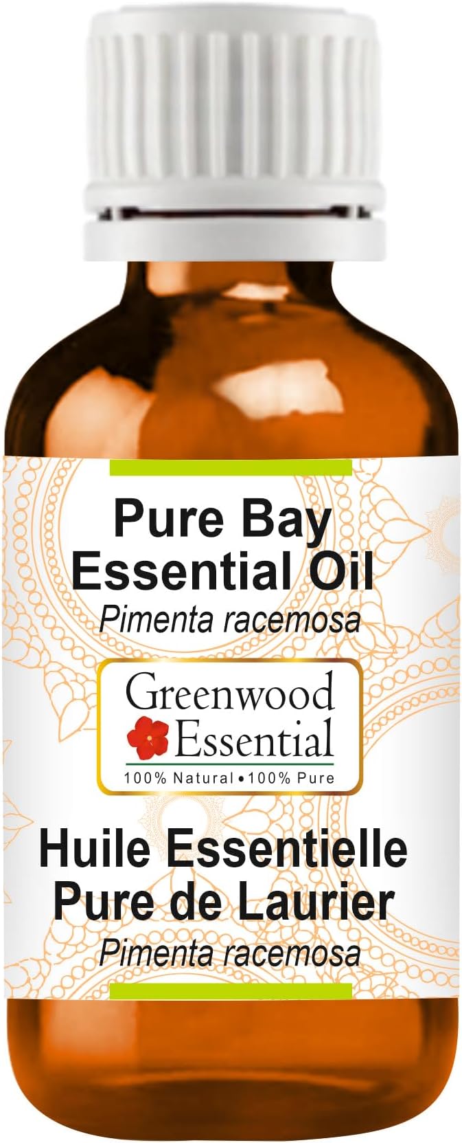 Greenwood Essential Pure Bay Essential Oil (Pimenta racemosa) Steam Distilled 50ml (1.69 oz)